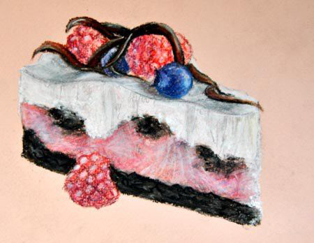 Урок рисования: кусочек торта