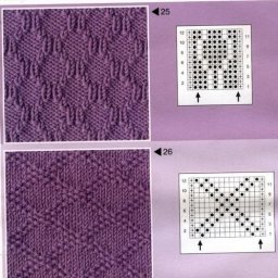 Узоры из лицевых и изнаночных петель