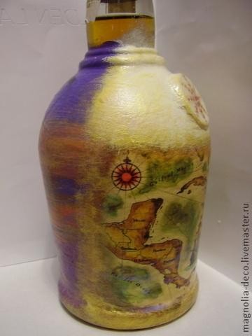 Декорирование бутылки "В поисках забытых сокровищ"