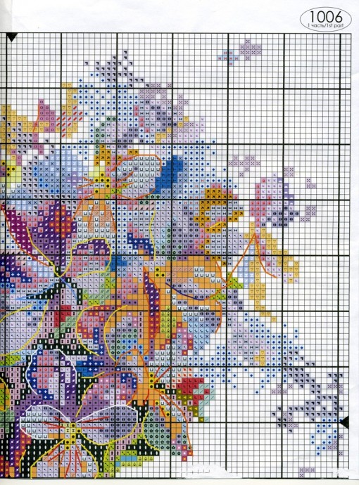 ​Вышитые цветочки: летний букет