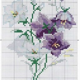 ​Вышиваем цветы крестиком