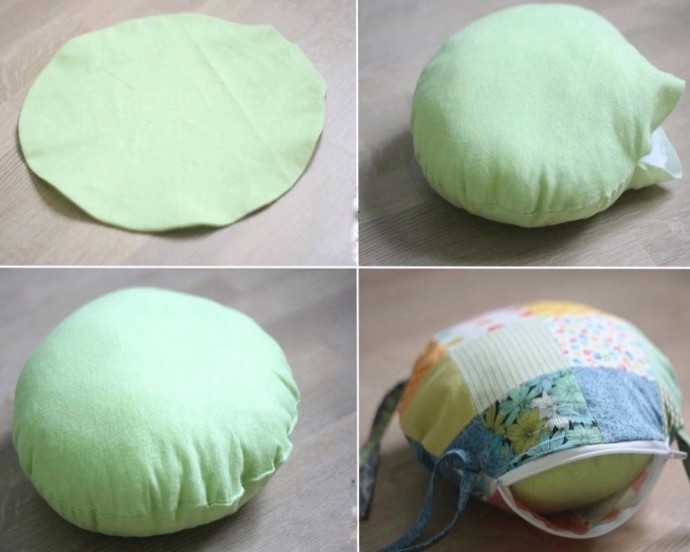 Текстильная подушка-сидушка
