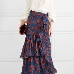 Романтичные юбки с оборками и воланами для любителей макси