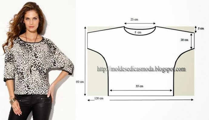 Летние блузки и туники с цельнокроенным рукавом: идеи и выкройки