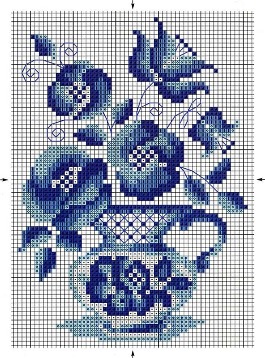 Схемы вышивки в одной цветовой гамме