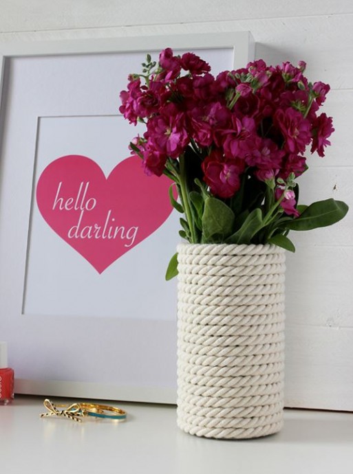 Ваза из бечёвки