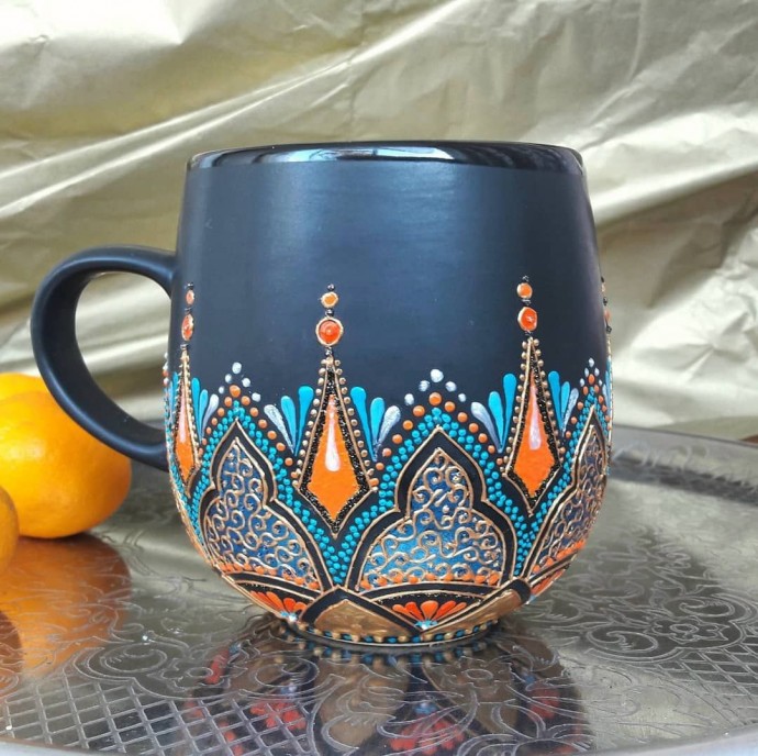 ​Идеи точечной росписи чашек