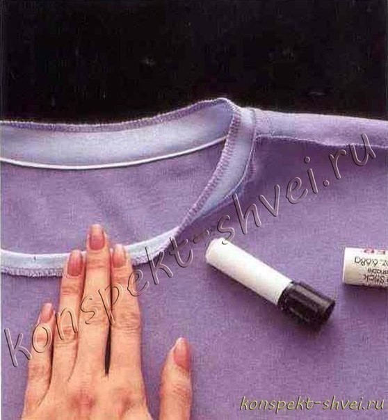 Как сделать кант на круглой горловине в трикотажном изделии