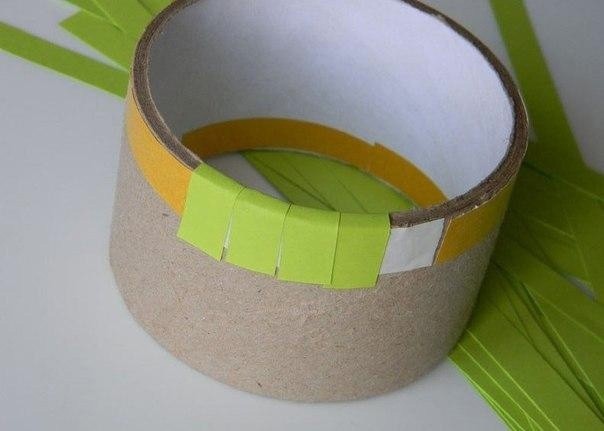 Шкатулка или корзинка из бобины от скотча
