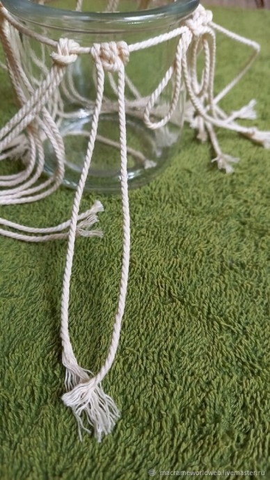 Подсвечник в технике макраме Подсвечник в технике макраме