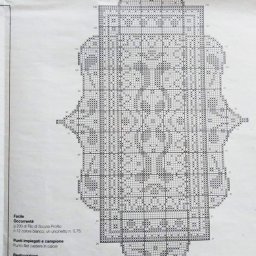 Филейные схемы для вязания салфеток и дорожек