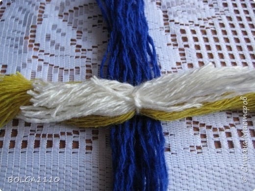 Забавная синичка из ниток Забавная синичка из ниток