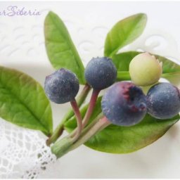 ​Черника из холодного фарфора