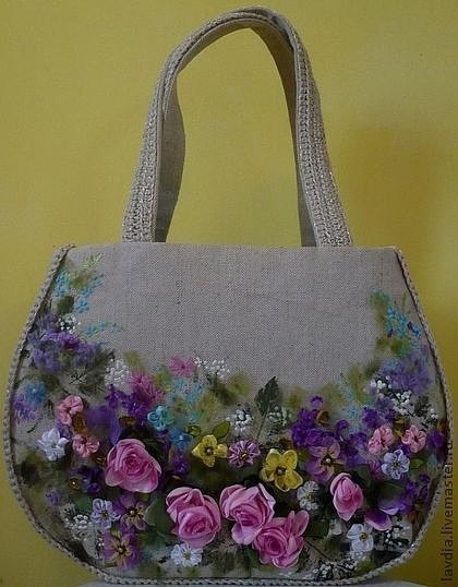 Сумки с вышивкой лентами: идеи для вдохновения