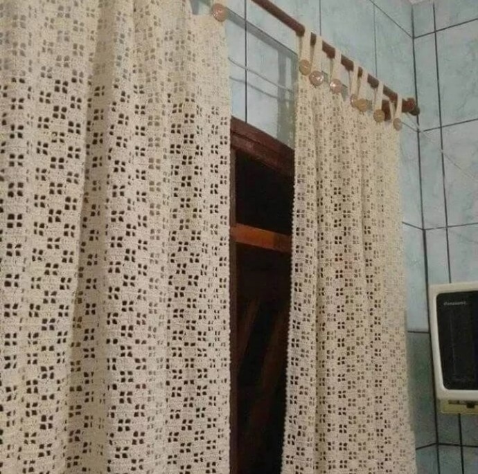 Шторы крючком