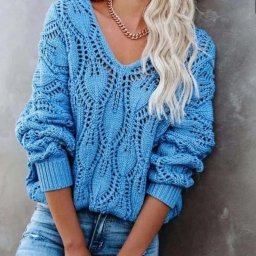 ​Крупный ажурный узор