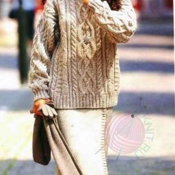 ​Два пуловера с изумительной центральной косой