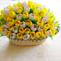 Крокусы из гофрированной бумаги