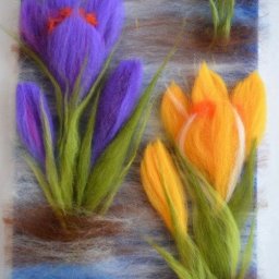 ​Крокусы из шерсти