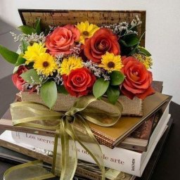 Необычный способ подарить букет цветов