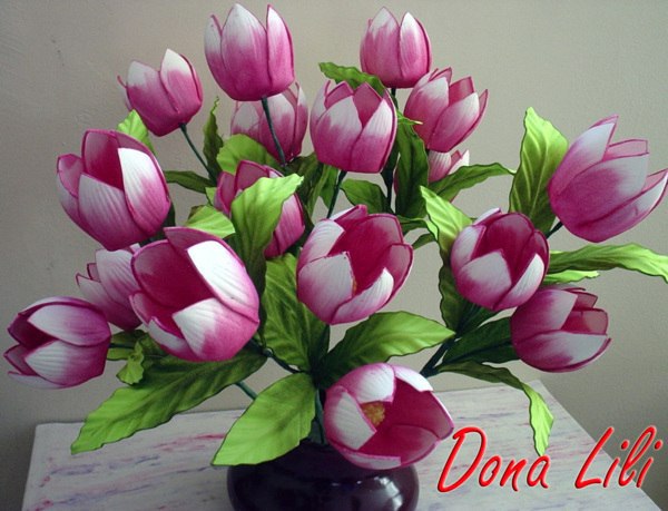 Цветы из пластиковых бутылок