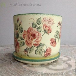 ​Декорируем цветочный горшок в технике декупаж