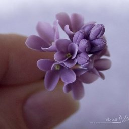 ​Как слепить сирень из полимерной глины