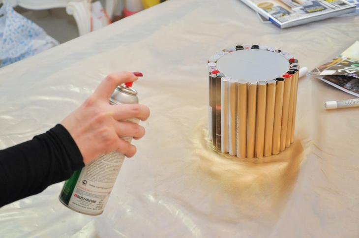 Кашпо из старых газет своими руками