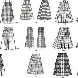Как кроить юбки из ткани в клетку