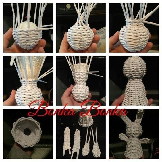 Плетение из газетных трубочек