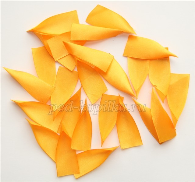 Канзаши подсолнухи: мастер-класс Канзаши подсолнухи: мастер-класс