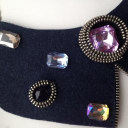 Фетровый декорированный воротник