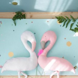 Мягкие фламинго из ткани
