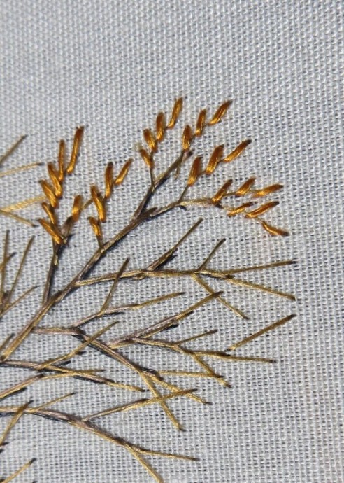 Поэтапная вышивка дерева