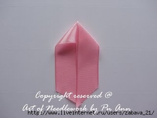 Розы из лент