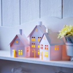 ​Декоративные домики из бумаги
