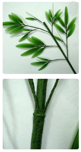 Декоративный бамбук из капрона: мастер-класс