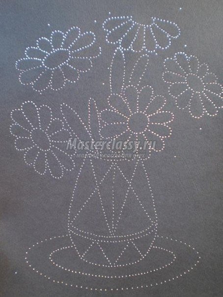 Картина из ниток и красок