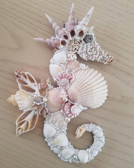 Восхитительные морские коньки из ракушек: удивительные идеи для творчества