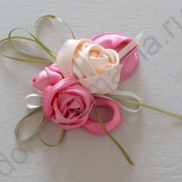 Розы из ткани