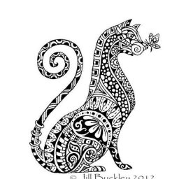 Ажурные трафареты котов