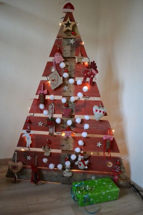 Нарядные елочки из простых деревяшек