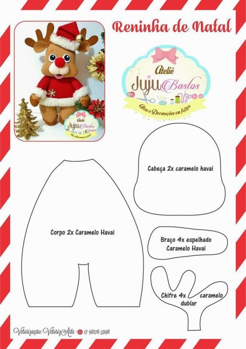 Новогодние олени из фетра