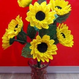 Подсолнух из бисера