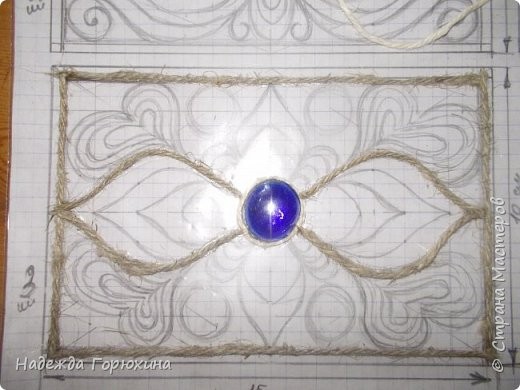 ​Шкатулка в технике джутовой филиграни