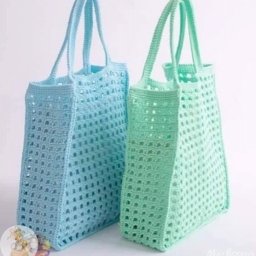 ​Вязаная сумка-шопер