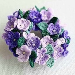 Вязаные цветочки