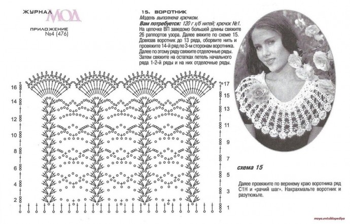 Воротник крючком