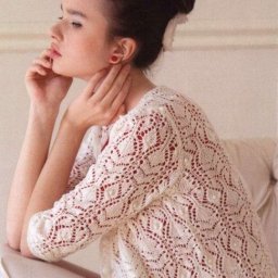 Ажурная двойка - топ и жакет спицами