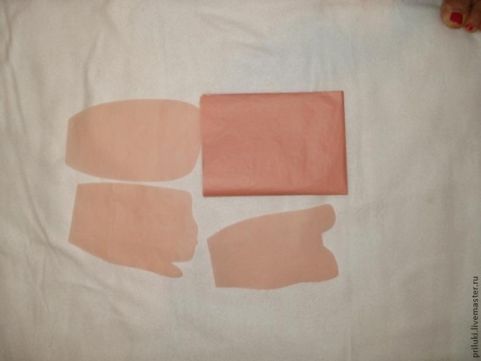 Цветок из бумаги тишью